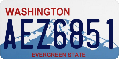 WA license plate AEZ6851