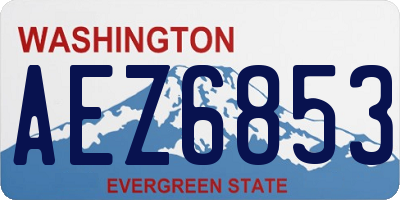 WA license plate AEZ6853