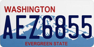 WA license plate AEZ6855