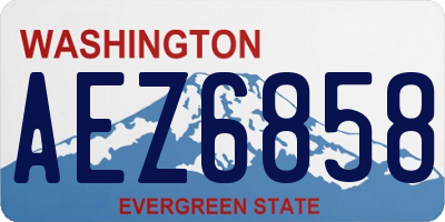 WA license plate AEZ6858