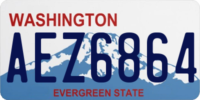 WA license plate AEZ6864