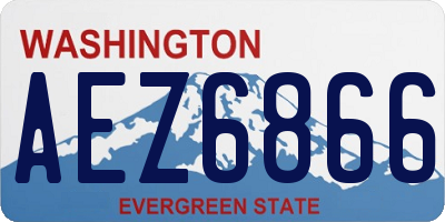 WA license plate AEZ6866