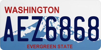 WA license plate AEZ6868