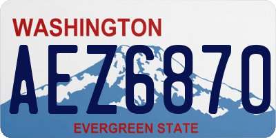 WA license plate AEZ6870