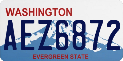 WA license plate AEZ6872