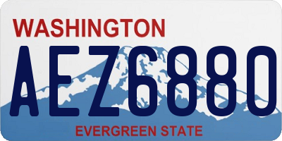 WA license plate AEZ6880