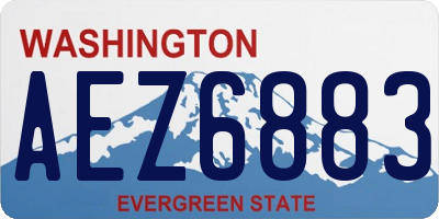 WA license plate AEZ6883