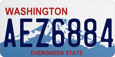 WA license plate AEZ6884