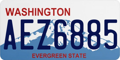 WA license plate AEZ6885