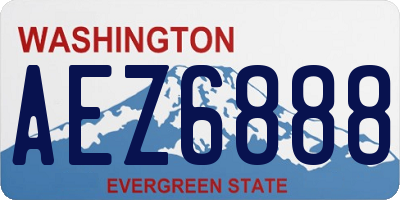 WA license plate AEZ6888