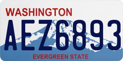 WA license plate AEZ6893