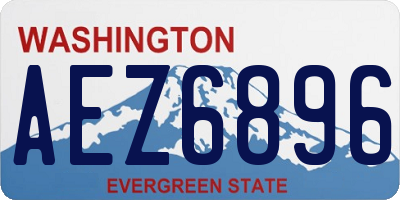 WA license plate AEZ6896