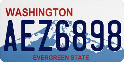 WA license plate AEZ6898