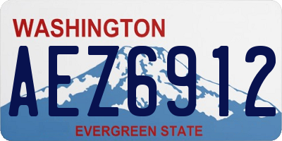 WA license plate AEZ6912
