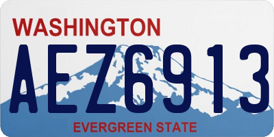 WA license plate AEZ6913