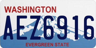 WA license plate AEZ6916