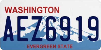 WA license plate AEZ6919