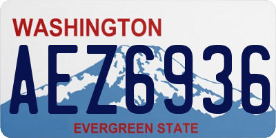 WA license plate AEZ6936