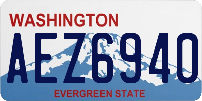 WA license plate AEZ6940