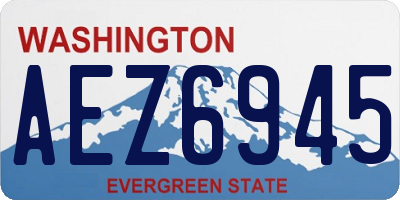 WA license plate AEZ6945