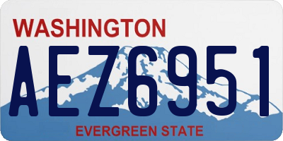 WA license plate AEZ6951