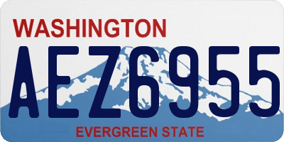 WA license plate AEZ6955