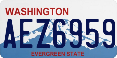 WA license plate AEZ6959