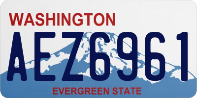 WA license plate AEZ6961