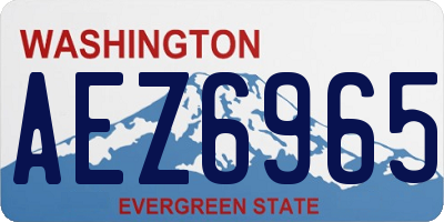 WA license plate AEZ6965