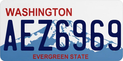 WA license plate AEZ6969