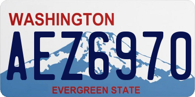 WA license plate AEZ6970