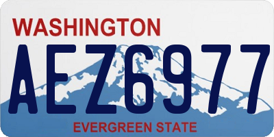 WA license plate AEZ6977