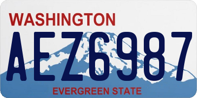 WA license plate AEZ6987