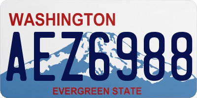 WA license plate AEZ6988