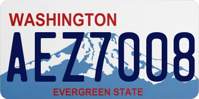 WA license plate AEZ7008