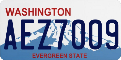 WA license plate AEZ7009