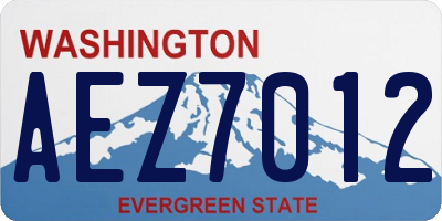 WA license plate AEZ7012