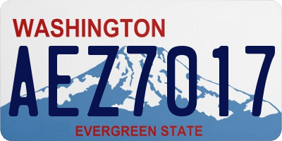 WA license plate AEZ7017