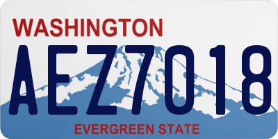 WA license plate AEZ7018