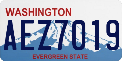 WA license plate AEZ7019