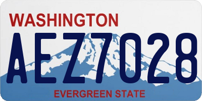 WA license plate AEZ7028