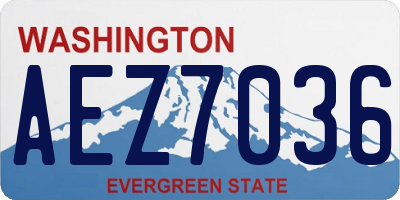 WA license plate AEZ7036