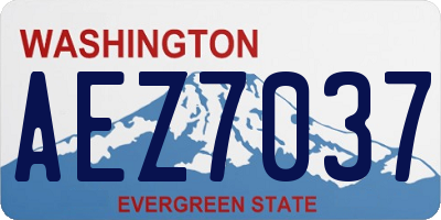 WA license plate AEZ7037
