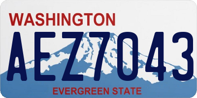 WA license plate AEZ7043