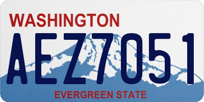 WA license plate AEZ7051
