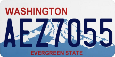 WA license plate AEZ7055