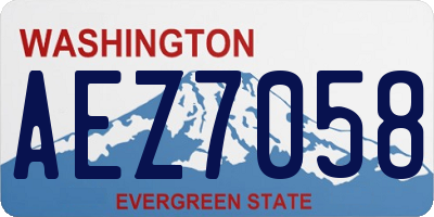 WA license plate AEZ7058