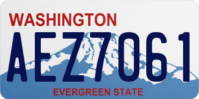 WA license plate AEZ7061