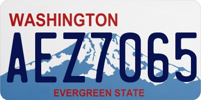 WA license plate AEZ7065