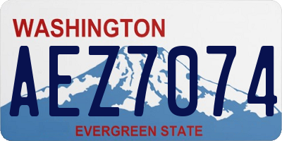 WA license plate AEZ7074